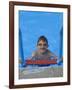 Portrait of 9 Year Old Boy in Swimming Pool, Kiamesha Lake, New York, USA-Paul Sutton-Framed Photographic Print