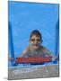 Portrait of 9 Year Old Boy in Swimming Pool, Kiamesha Lake, New York, USA-Paul Sutton-Mounted Photographic Print