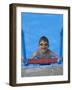 Portrait of 9 Year Old Boy in Swimming Pool, Kiamesha Lake, New York, USA-Paul Sutton-Framed Photographic Print