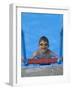 Portrait of 9 Year Old Boy in Swimming Pool, Kiamesha Lake, New York, USA-Paul Sutton-Framed Photographic Print