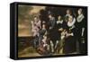 Portrait of a 12-Member Family-Frans Hals-Framed Stretched Canvas