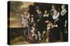 Portrait of a 12-Member Family-Frans Hals-Stretched Canvas