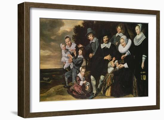 Portrait of a 12-Member Family-Frans Hals-Framed Giclee Print