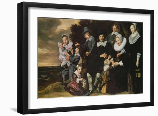 Portrait of a 12-Member Family-Frans Hals-Framed Giclee Print