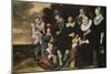Portrait of a 12-Member Family-Frans Hals-Mounted Giclee Print