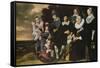 Portrait of a 12-Member Family-Frans Hals-Framed Stretched Canvas