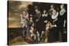 Portrait of a 12-Member Family-Frans Hals-Stretched Canvas