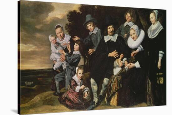 Portrait of a 12-Member Family-Frans Hals-Stretched Canvas