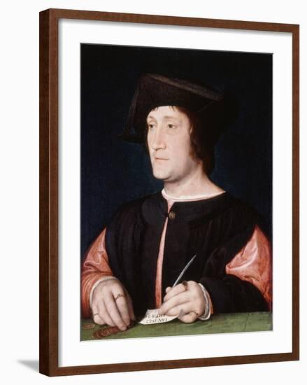 Portrait of a Banker, 1522-Jean Clouet-Framed Giclee Print