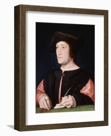 Portrait of a Banker, 1522-Jean Clouet-Framed Giclee Print