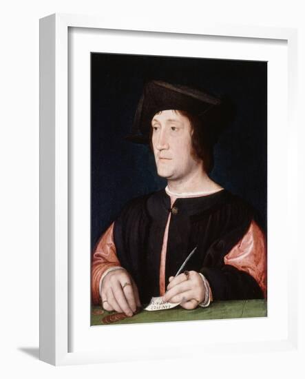 Portrait of a Banker, 1522-Jean Clouet-Framed Giclee Print