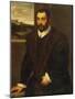 Portrait of a Bearded Gentleman Wearing a Fur-Trimmed Black Costume-Domenico Tintoretto-Mounted Giclee Print