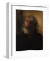 Portrait of a Bearded Man, 1855-Adolph Friedrich Erdmann von Menzel-Framed Giclee Print