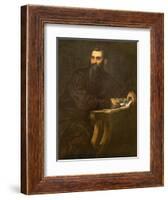 Portrait of a Bearded Man with a Book-Jacopo Robusti Tintoretto-Framed Giclee Print