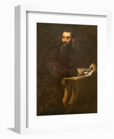 Portrait of a Bearded Man with a Book-Jacopo Robusti Tintoretto-Framed Giclee Print