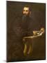 Portrait of a Bearded Man with a Book-Jacopo Robusti Tintoretto-Mounted Giclee Print