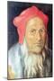 Portrait of a Bearded Man with Red Cap-Albrecht Dürer-Mounted Art Print