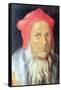 Portrait of a Bearded Man with Red Cap-Albrecht Dürer-Framed Stretched Canvas