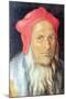Portrait of a Bearded Man with Red Cap-Albrecht Dürer-Mounted Art Print