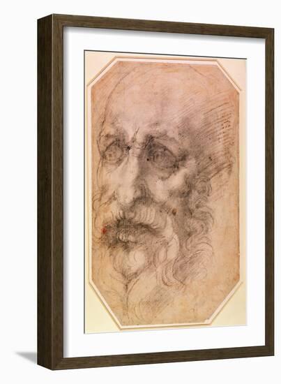 Portrait of a Bearded Man-Michelangelo Buonarroti-Framed Giclee Print