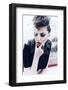 Portrait of a Beautiful Brunette Girl with a Mohawk, Rock Style, Outdoors-Yuliya Yafimik-Framed Photographic Print