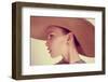 Portrait of a Beautiful Sensual Young Brunette Woman in a Hat-Yuliya Yafimik-Framed Photographic Print