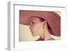 Portrait of a Beautiful Sensual Young Brunette Woman in a Hat-Yuliya Yafimik-Framed Photographic Print