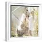 Portrait of a Beauty Blondie with Horse-conrado-Framed Photographic Print