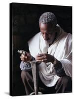 Portrait of a Blacksmith at Work, Town of Axoum (Axum) (Aksum), Tigre Region, Ethiopia, Africa-Bruno Barbier-Stretched Canvas