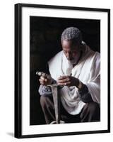 Portrait of a Blacksmith at Work, Town of Axoum (Axum) (Aksum), Tigre Region, Ethiopia, Africa-Bruno Barbier-Framed Photographic Print