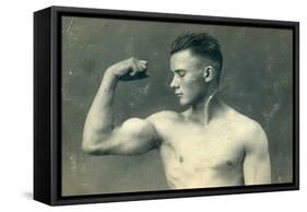 Portrait of a Bodybuilder, C.1898-null-Framed Stretched Canvas