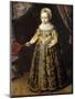 Portrait of a Boy, aged 3, in a Green Dress, Holding a Battledore and Shuttlecock-English School-Mounted Giclee Print