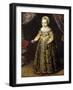 Portrait of a Boy, aged 3, in a Green Dress, Holding a Battledore and Shuttlecock-English School-Framed Giclee Print