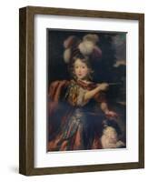 'Portrait of a Boy as Adonis', c1670 (c1927)-Nicolaes Maes-Framed Giclee Print