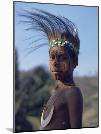 Portrait of a Boy from Gulf, Papua New Guinea, Pacific-Maureen Taylor-Mounted Photographic Print