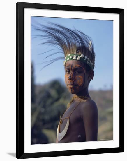 Portrait of a Boy from Gulf, Papua New Guinea, Pacific-Maureen Taylor-Framed Photographic Print