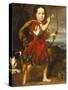 Portrait of a Boy, Full Length, in a Classical Costume with a Bow and Quiver of Arrows,…-Nicholaes Maes-Stretched Canvas