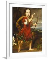 Portrait of a Boy, Full Length, in a Classical Costume with a Bow and Quiver of Arrows,…-Nicholaes Maes-Framed Giclee Print