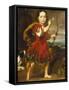 Portrait of a Boy, Full Length, in a Classical Costume with a Bow and Quiver of Arrows,…-Nicholaes Maes-Framed Stretched Canvas