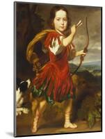 Portrait of a Boy, Full Length, in a Classical Costume with a Bow and Quiver of Arrows,…-Nicholaes Maes-Mounted Giclee Print