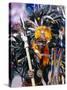 Portrait of a Boy in Costume and Facial Paint, Mardi Gras, Dinagyang, Island of Panay, Philippines-Alain Evrard-Stretched Canvas