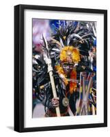 Portrait of a Boy in Costume and Facial Paint, Mardi Gras, Dinagyang, Island of Panay, Philippines-Alain Evrard-Framed Photographic Print