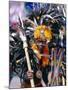 Portrait of a Boy in Costume and Facial Paint, Mardi Gras, Dinagyang, Island of Panay, Philippines-Alain Evrard-Mounted Photographic Print