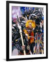 Portrait of a Boy in Costume and Facial Paint, Mardi Gras, Dinagyang, Island of Panay, Philippines-Alain Evrard-Framed Photographic Print