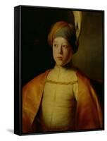 Portrait of a Boy in Persian Dress-Jan The Elder Lievens-Framed Stretched Canvas