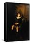 Portrait of a Boy Seated Full Length in a Chair, (Oil on Canvas)-Lydia Field Emmett-Framed Stretched Canvas