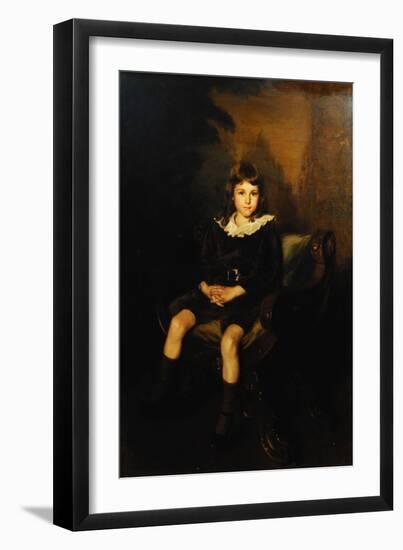 Portrait of a Boy Seated Full Length in a Chair, (Oil on Canvas)-Lydia Field Emmett-Framed Giclee Print