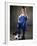 Portrait of a Boy Standing with His Foot on a Soccer Ball-null-Framed Photographic Print