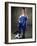 Portrait of a Boy Standing with His Foot on a Soccer Ball-null-Framed Photographic Print