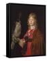 Portrait of a Boy with a Falcon-Wallerant Vaillant-Framed Stretched Canvas